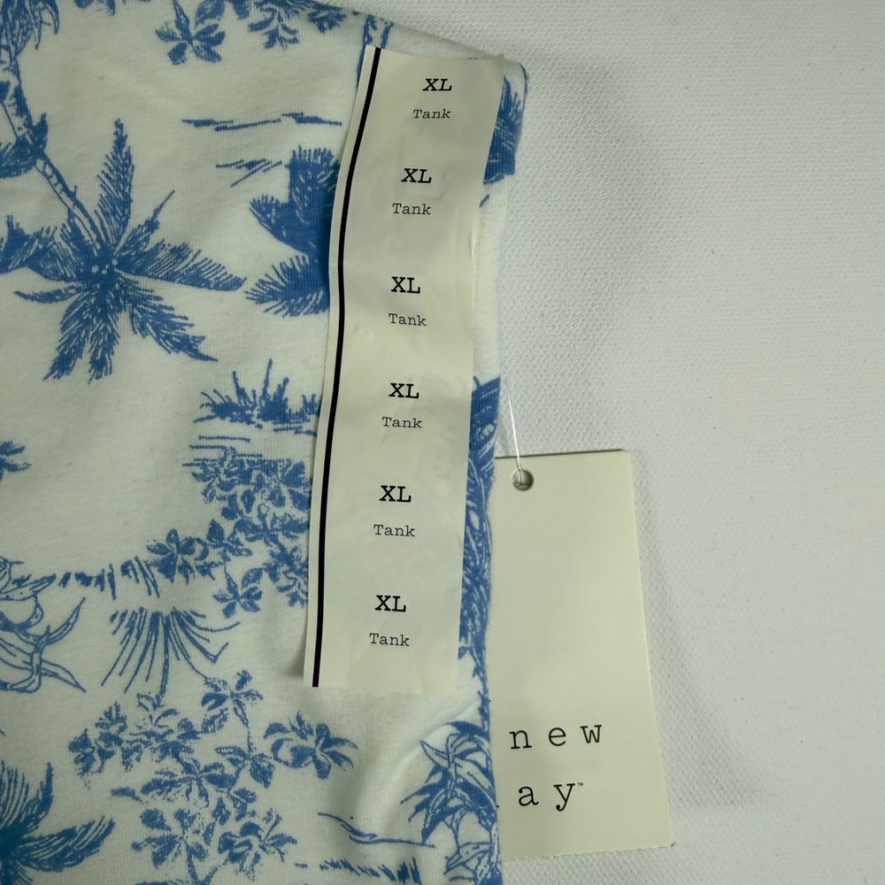 A New Day™ Women's Sculpt Square Tank Top - Blue Toile XL - Picture 7 of 12
